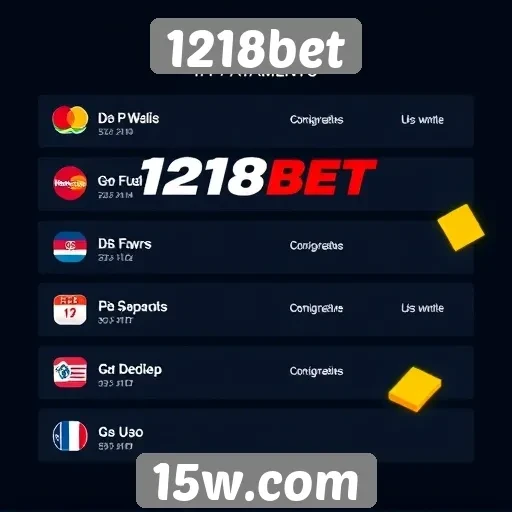 Opções de pagamento disponíveis no 1218bet